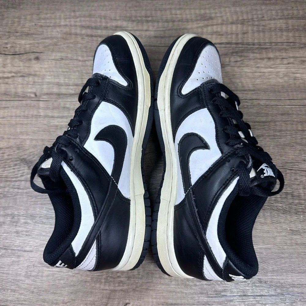 Nike~Youth~Dunk Low Retro Black/White Panda Sneakers~Size 4.5Y